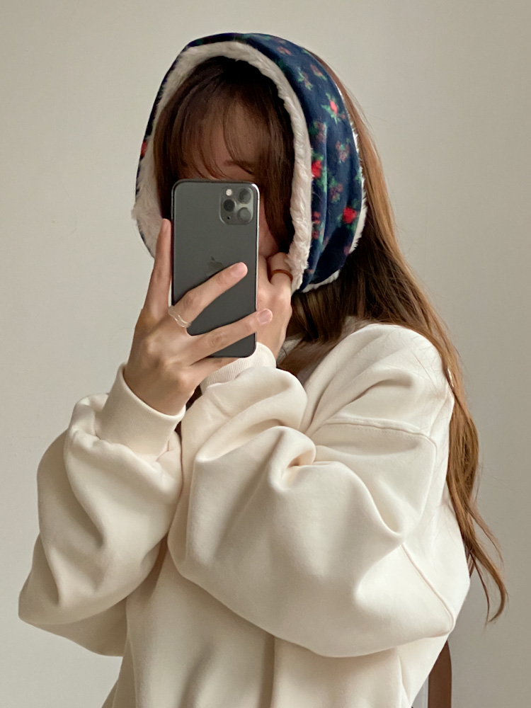 레트로 플라워 에코퍼 귀도리 귀마개 3color 상세 이미지 32