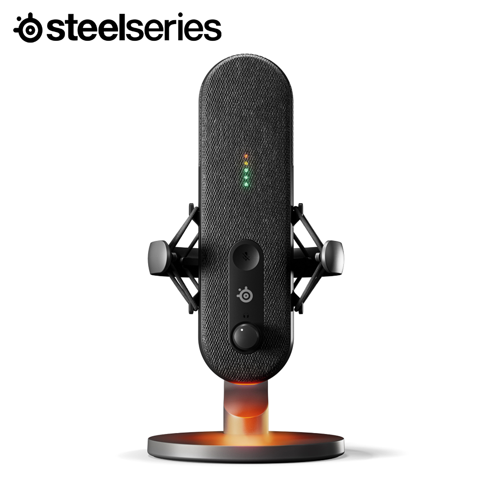 스틸시리즈 Alias 콘덴서 USB 게이밍 마이크 단방향 카디오이드 PC PS4,5 MAC 진동방지 잡음제거 C타입 LED