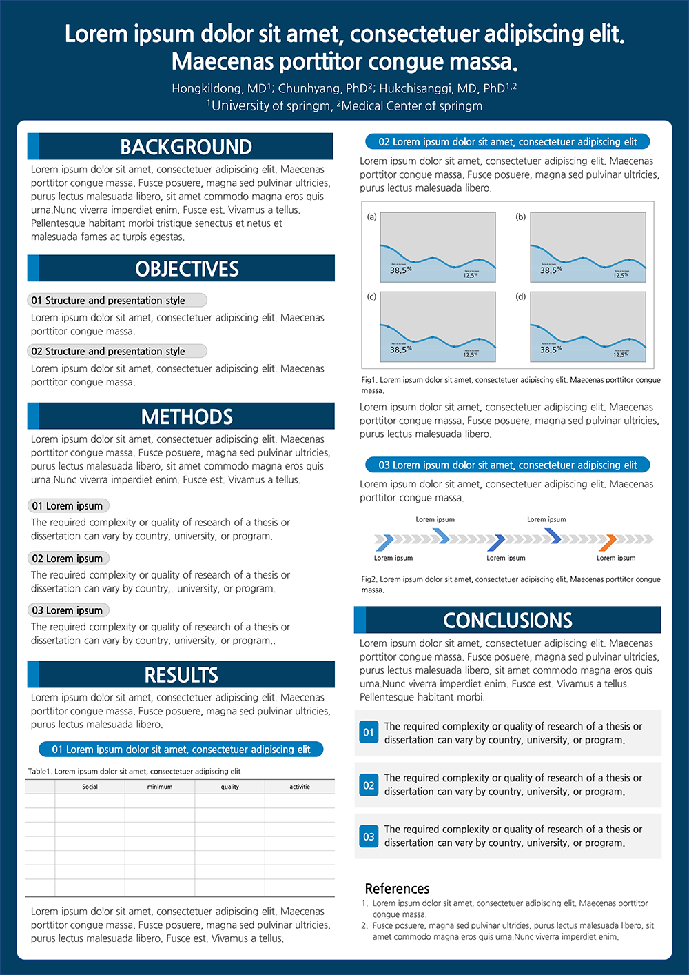 846 (A3 사이즈 29.7x42cm) 학술 포스터 PPT 템플릿 졸업 포스터 피피티 이미지 2