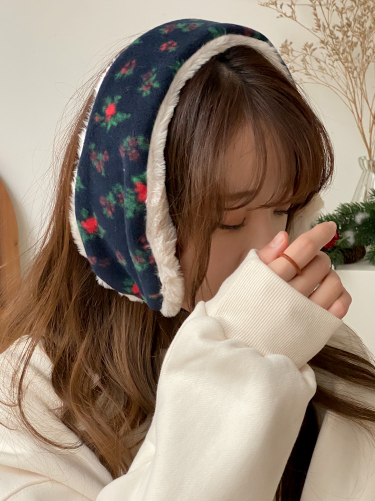 레트로 플라워 에코퍼 귀도리 귀마개 3color 상세 이미지 30