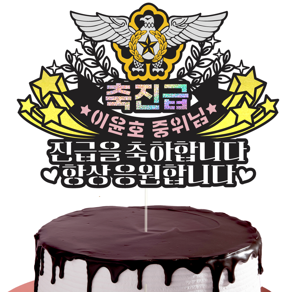 진급 케이크토퍼 공군 파티 이벤트 기념일 꽃다발 데코픽 이미지 3