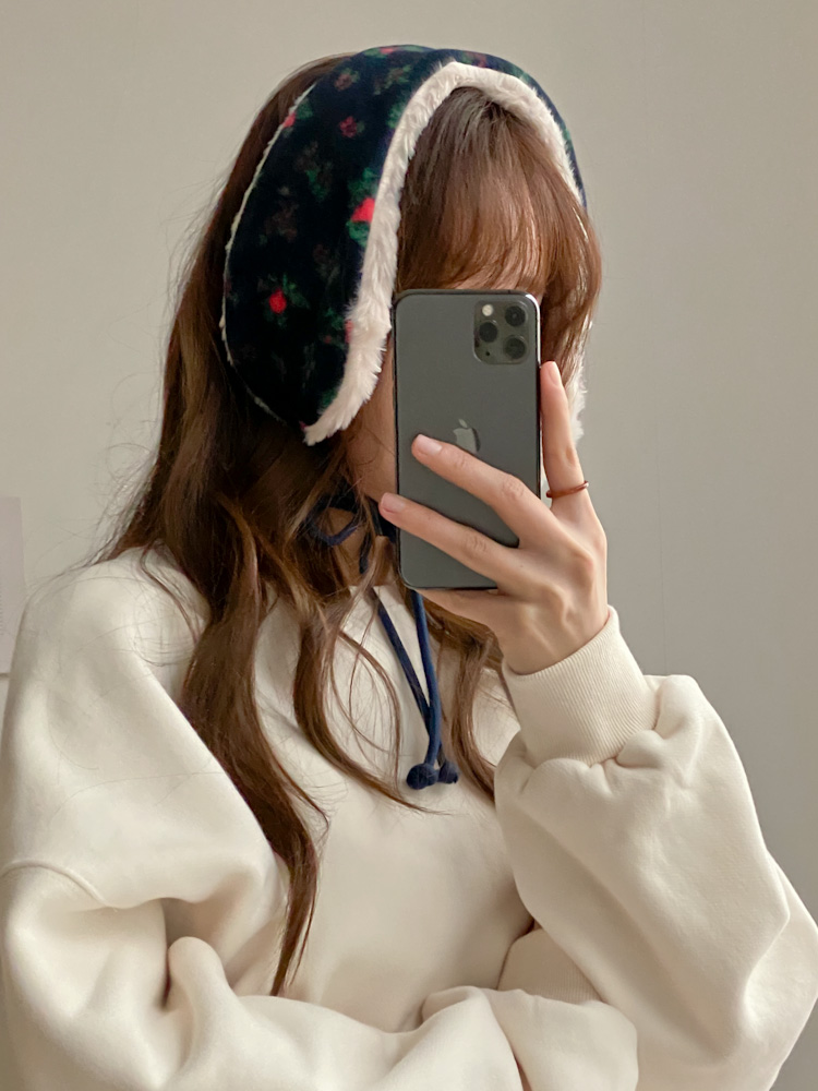 레트로 플라워 에코퍼 귀도리 귀마개 3color 상세 이미지 27