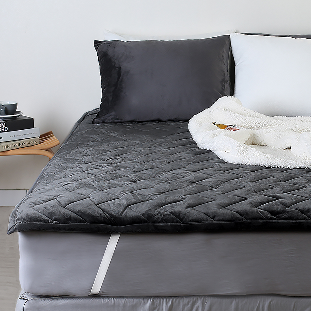 순면 침대패드 고정밴드 매트리스패드 사계절 ss 차콜