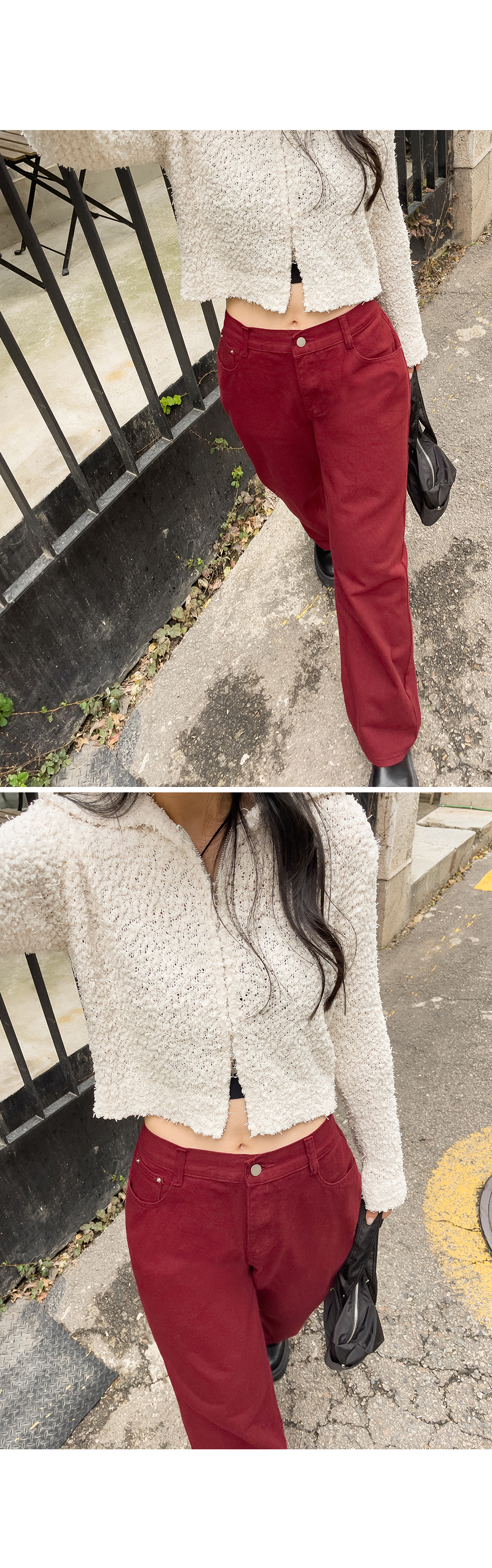 [단독][4천장돌파][MADE] 빅사이즈 S-4XL 뒷밴딩 딥컬러 코튼 와이드 팬츠 면바지 상세 이미지 47