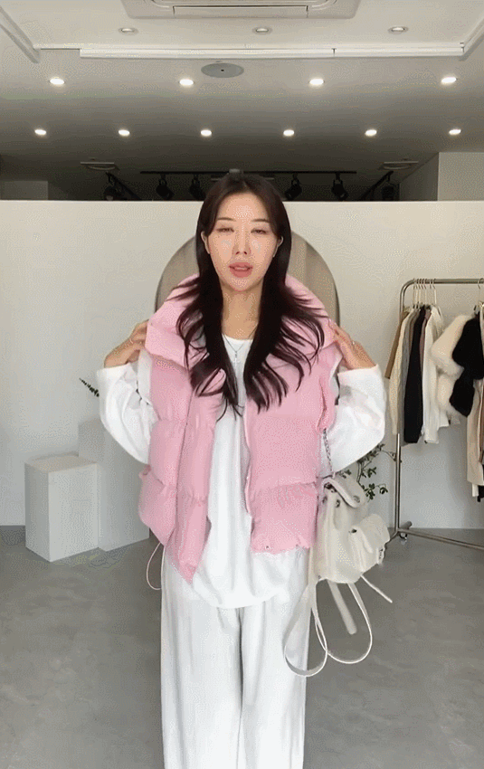 4color 팡파레 웰론 오버핏 여성 패딩조끼 상세 이미지 12