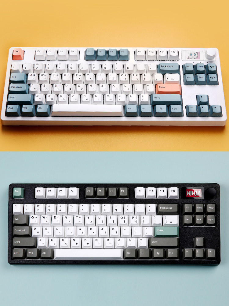 닌자84프로 수제 풀윤활 바다소금축 아이 패드 폰 태블릿 유 무선 블루투스 조약돌 키보드