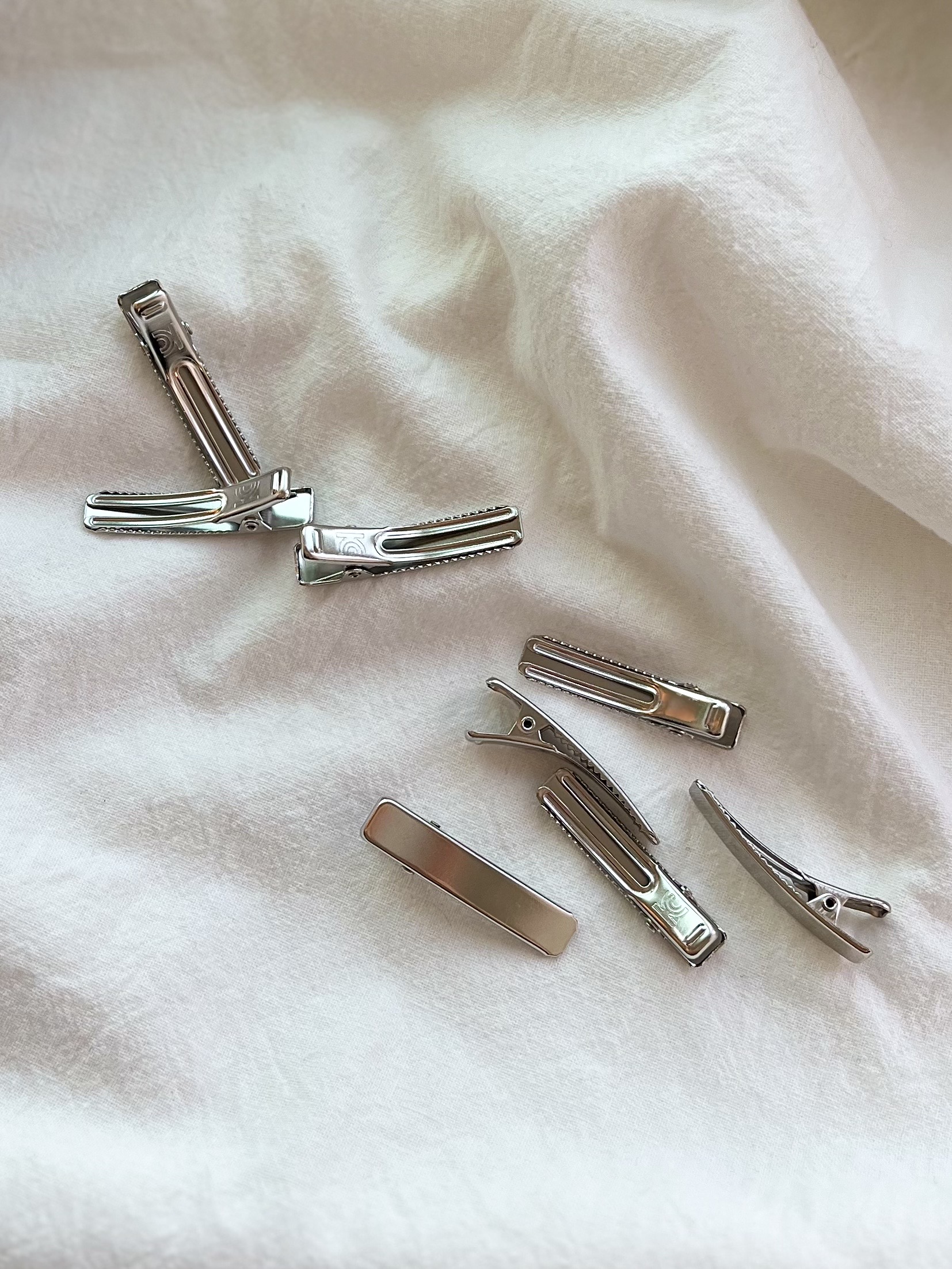 (20개) KC 3.5cm 곡선핀 평 집게핀 무니켈 부자재 머리핀 B00000003 - 상세 이미지 2