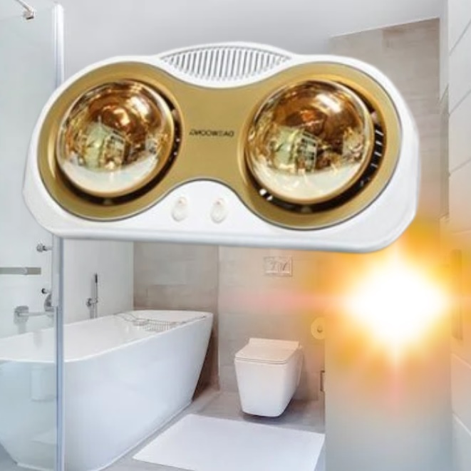 화장실 벽걸이온열기 욕실온열등 욕실전기히터 2구