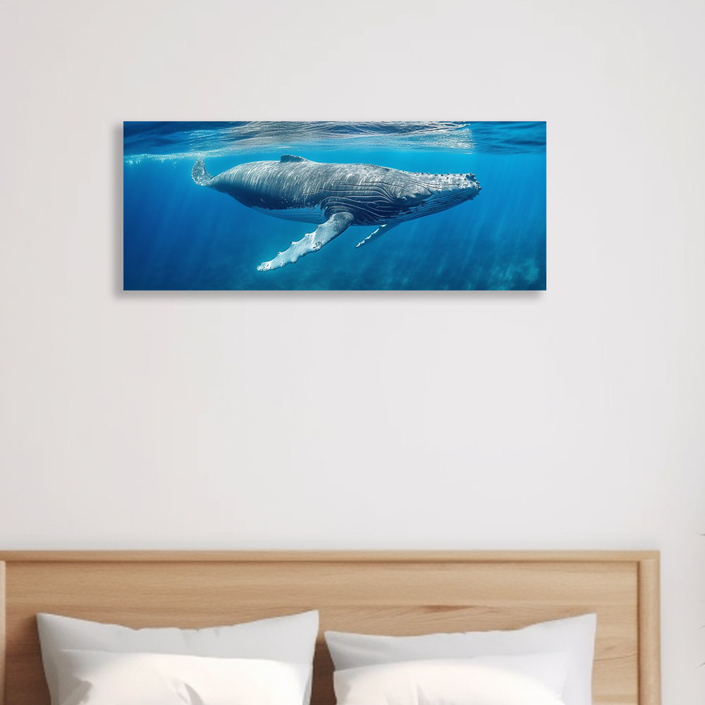 희망 고래 150x60cm 캔버스 액자 - 상세 이미지 3
