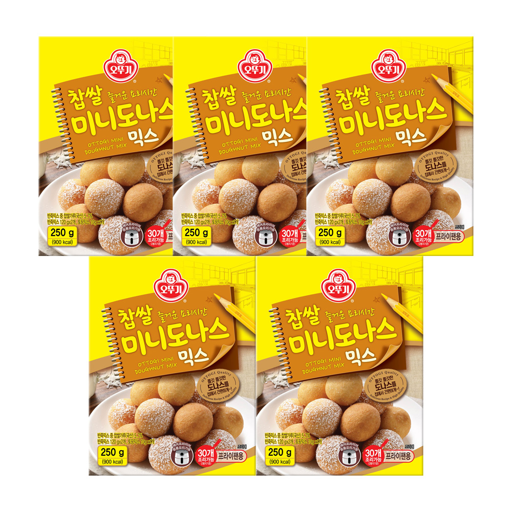 오뚜기 찹쌀미니도나스믹스 250g 5개 - 상품 이미지