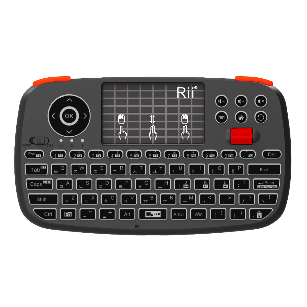 리 듀얼모드 블루투스 무선 터치패드 키보드 콤보 Rii i4+ - 상세 이미지 2