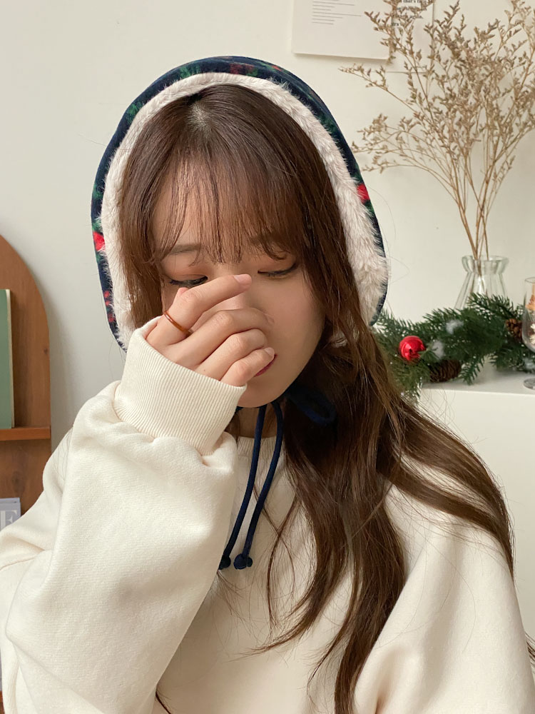 레트로 플라워 에코퍼 귀도리 귀마개 3color 상세 이미지 2