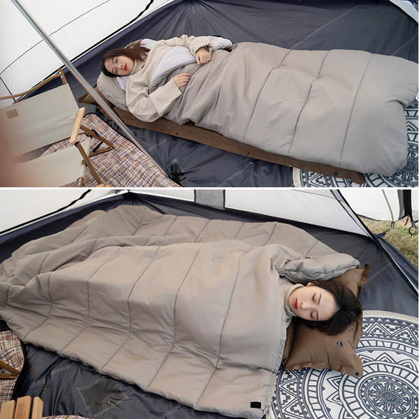 컴포트 경량 침낭 M1800 이불침낭 캠핑용 나들이용 커버포함 - 상품 이미지