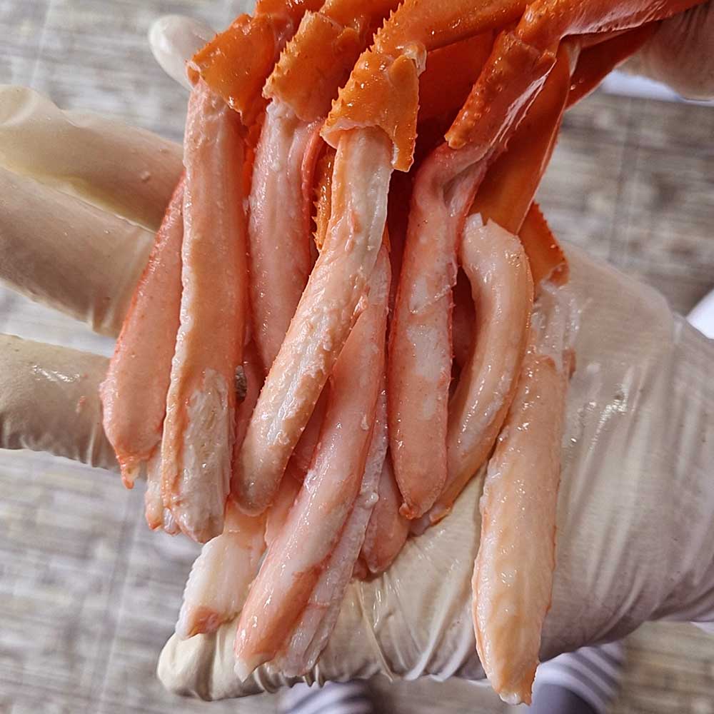 당일조업 구룡포 자숙 연지홍게 홍게다리 자숙후 500g - 상품 이미지