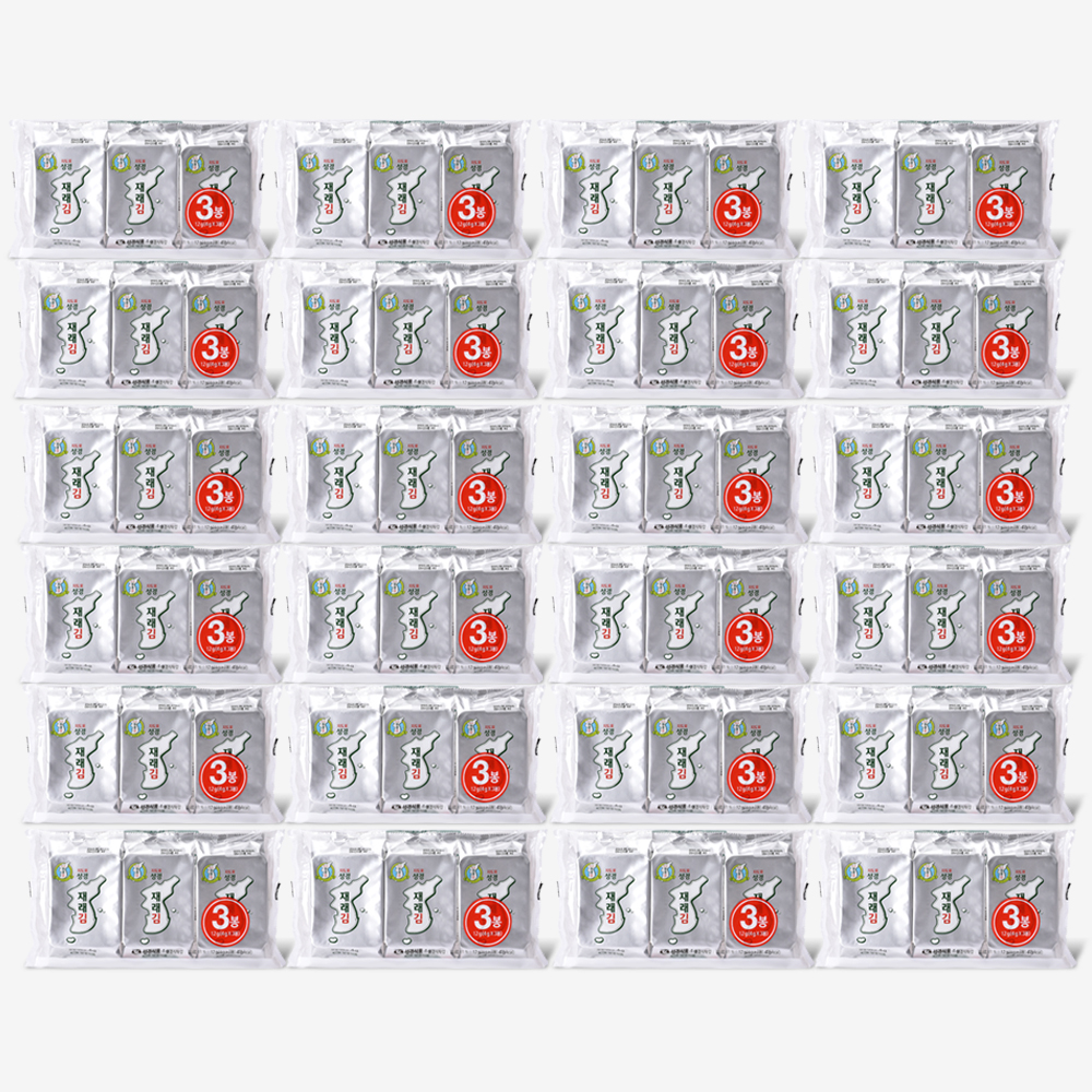 [성경김본사] 재래 도시락김(식탁김) 4g - 3봉X24개 (총 72봉) - 대용량 - 상세 이미지 3