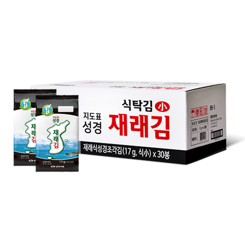 [성경김본사] 대용량 재래 도시락김(30매) 17g, 30개 - 상품 이미지