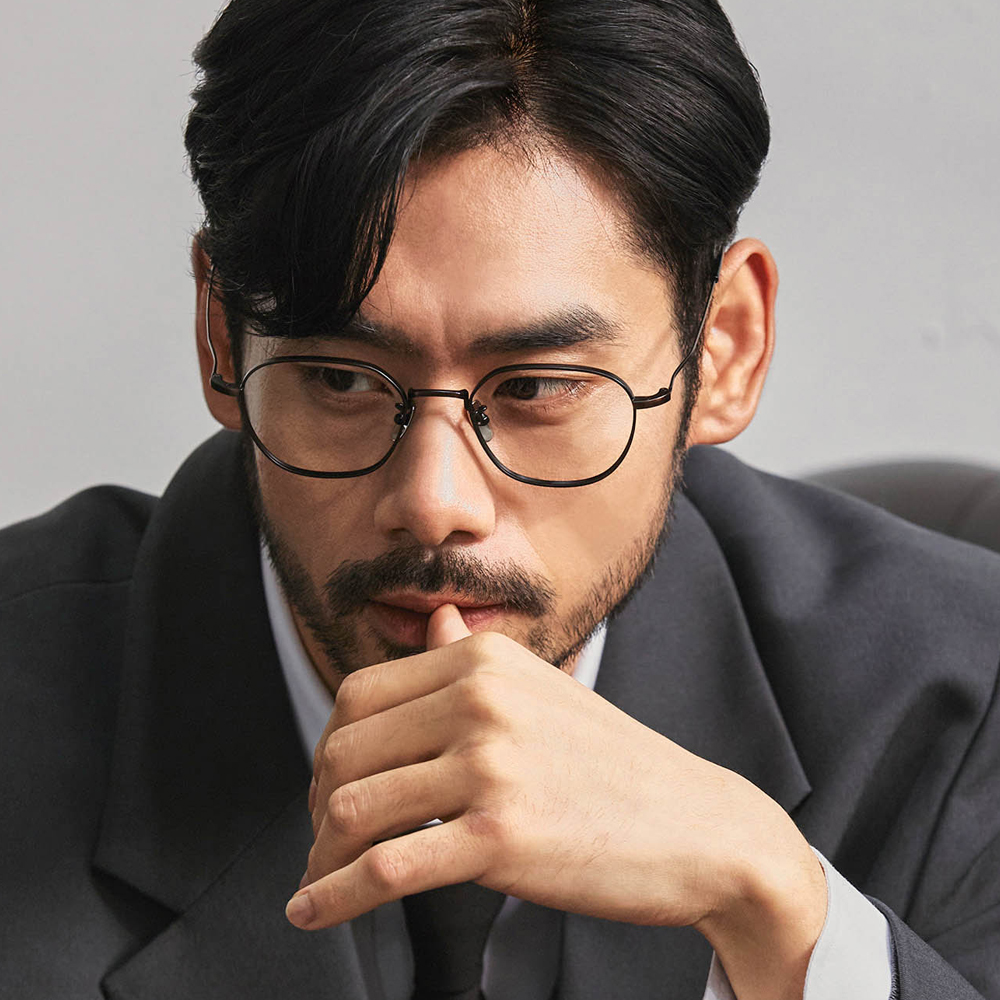애쉬크로프트 휴즈5 빅사이즈 오버사이즈 티타늄 안경테 대두안경 - 상세 이미지 2