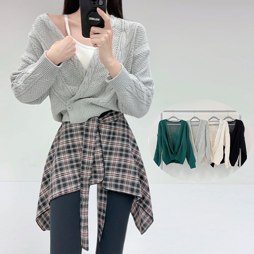 로라벨 엘버 필라테스복 여성 요가복 필라테스 요가 상의 옷 커버업 운동복 긴팔 랩 가디건 - 메인 이미지