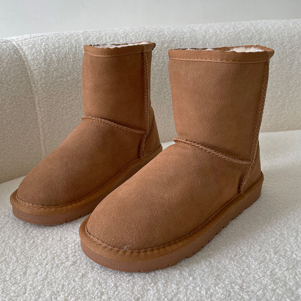 겨울털 여성방한화 스웨이드앵클부츠 퍼 양털부츠