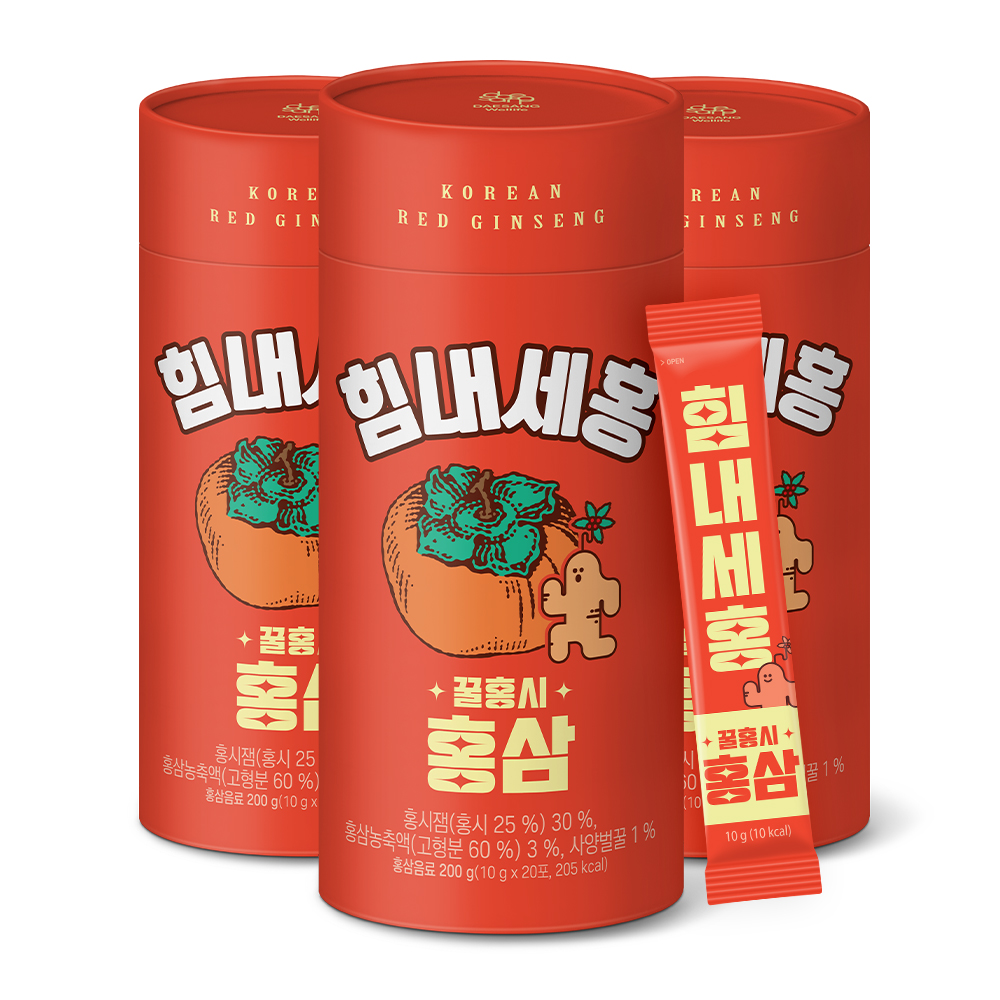 웰라이프 꿀홍시홍삼 (10g) 20포, 3개 - 상품 이미지