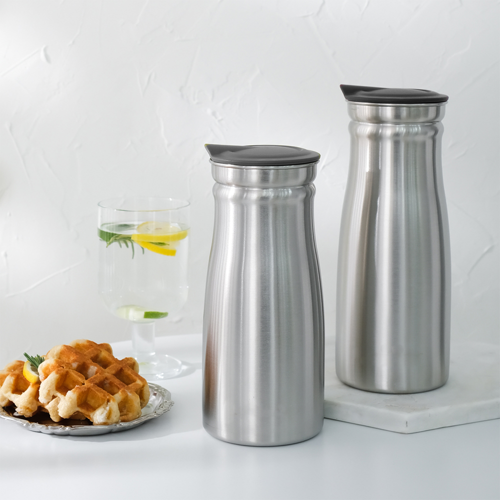 1+1 에코 업소용 가정용 식당 냉장고 물통 스텐 물병 800ml - 메인 이미지
