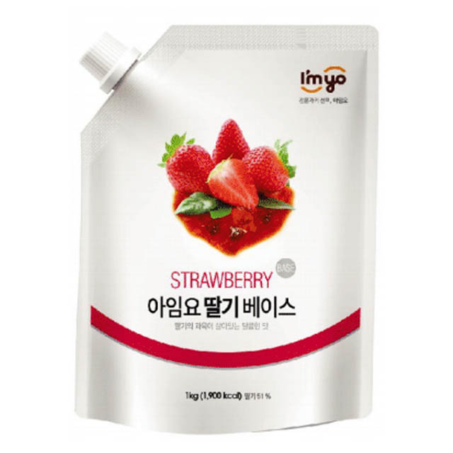아임요 리플잼 딸기베이스 1kg 딸기스무디 에이드 음료베이스 베이커리재료 - 상품 이미지