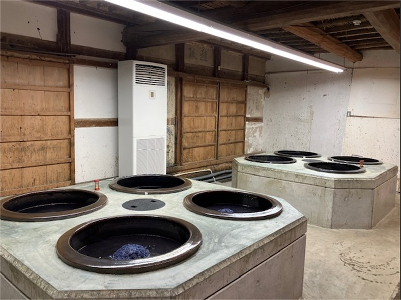 일본 잿물발효 천연염색제를 이용한 쪽염색 체험+관내 견학 이미지 3