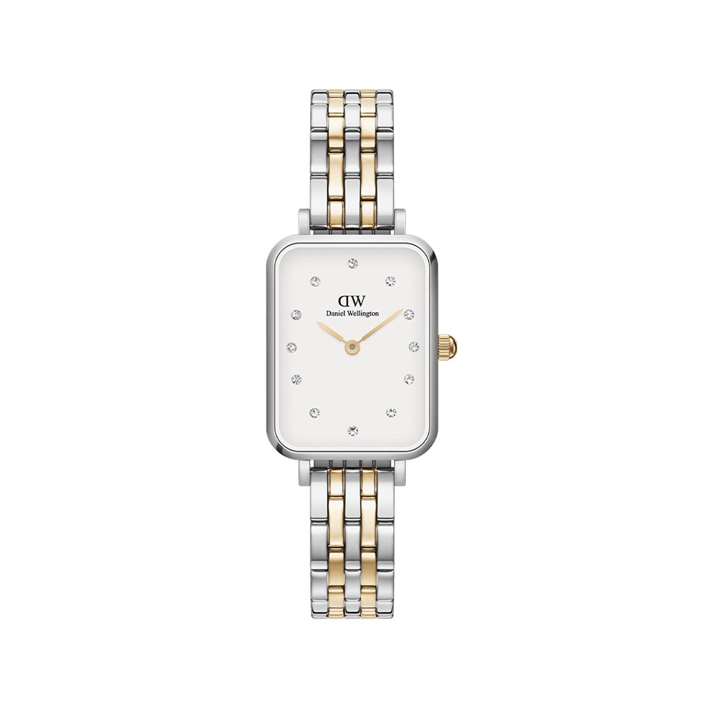 다니엘 웰링턴 QUADRO LUMINE 5-LINK TWO-TONE 크리스탈 투톤시계 - 상품 이미지