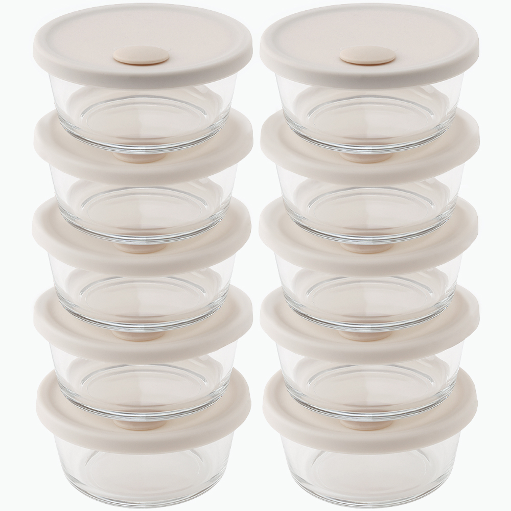 코지 내열유리 냉동 밥보관용기 320ml 10p 반찬통 세트