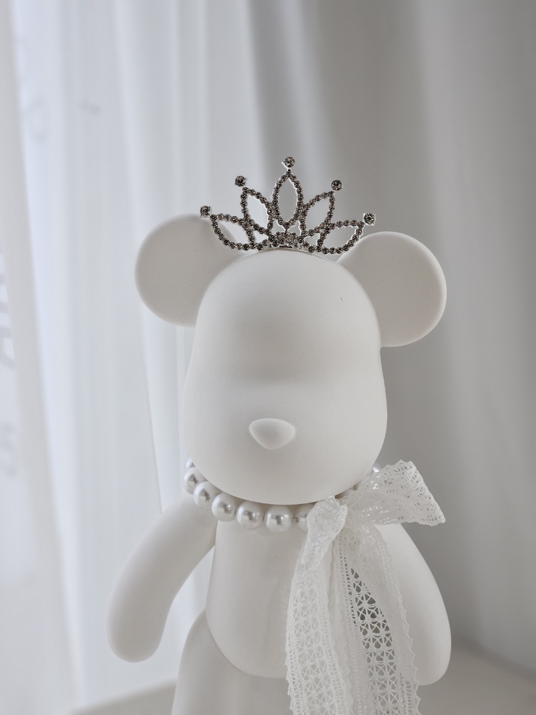 대형 베어브릭 석고 방향제 인테리어 소품 집들이 선물 티아라 진주 리본 은은한비누꽃향