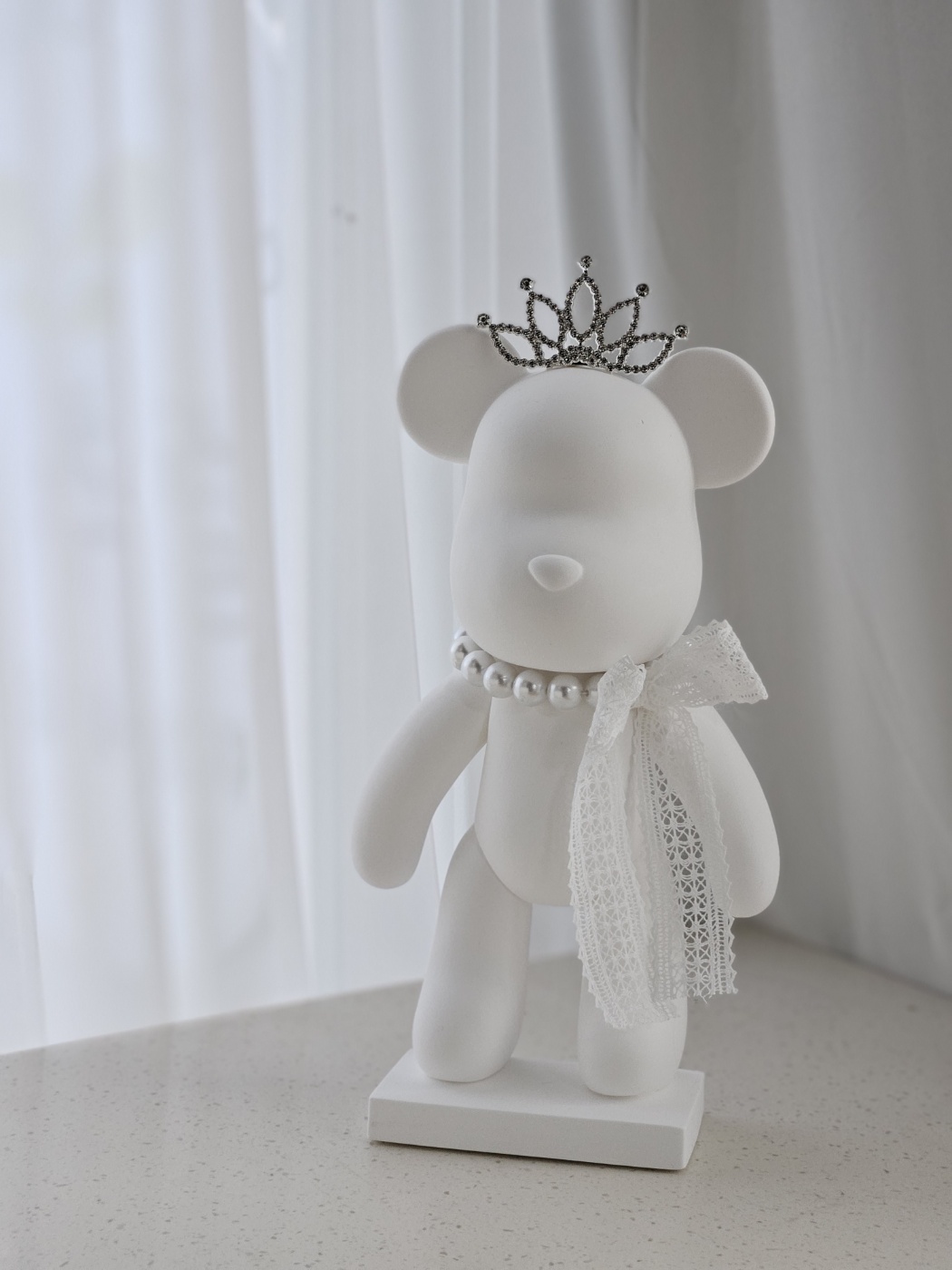 대형 베어브릭 석고 방향제 인테리어 소품 집들이 선물 티아라 진주 리본 은은한비누꽃향