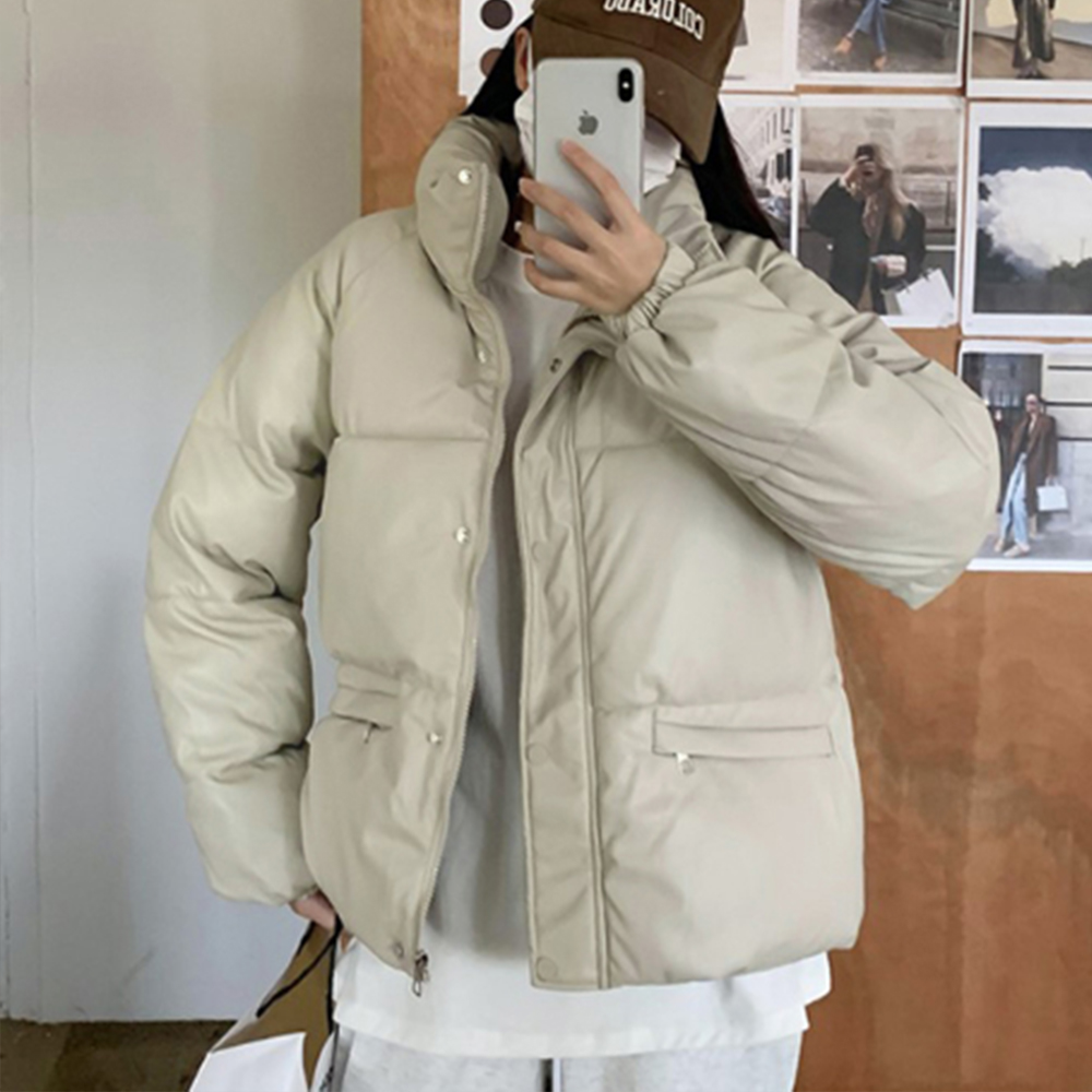 여자 패딩 간절기 여성 숏 점퍼 외투 겨울 가을 따뜻한 방한 자켓 20대 경량 잠바 레자 이미지
