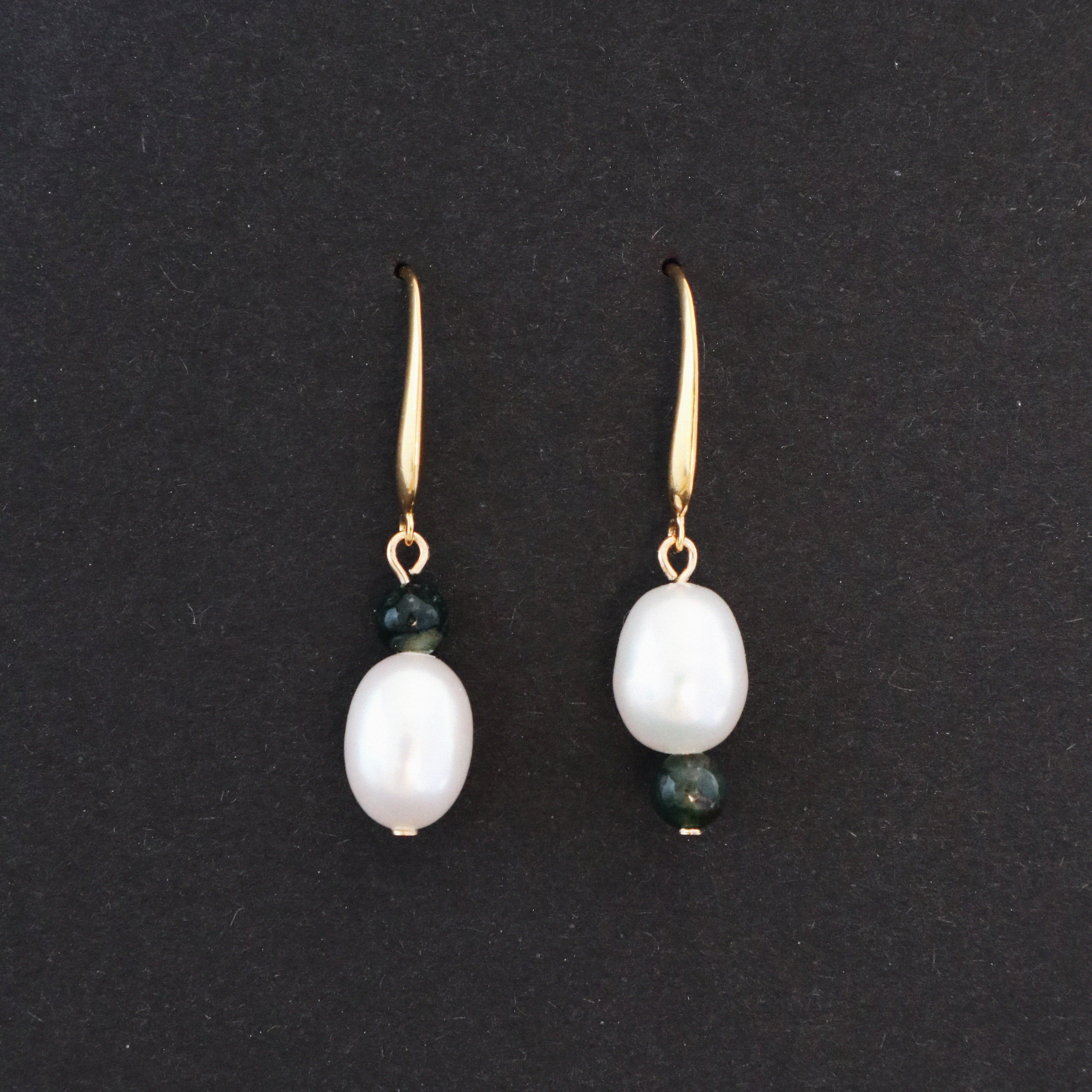 담수진주귀걸이 아게이트 원석 실버925 귀걸이