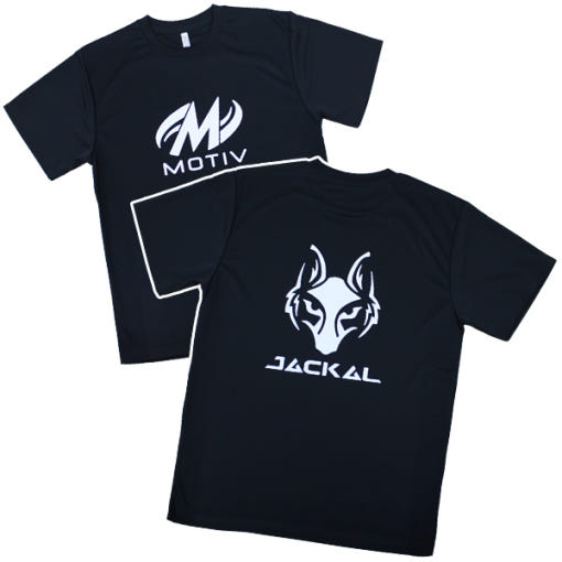 モチーフジャッカルラウンドTシャツ ブラック ボウリング服男女共用ボウリング用品