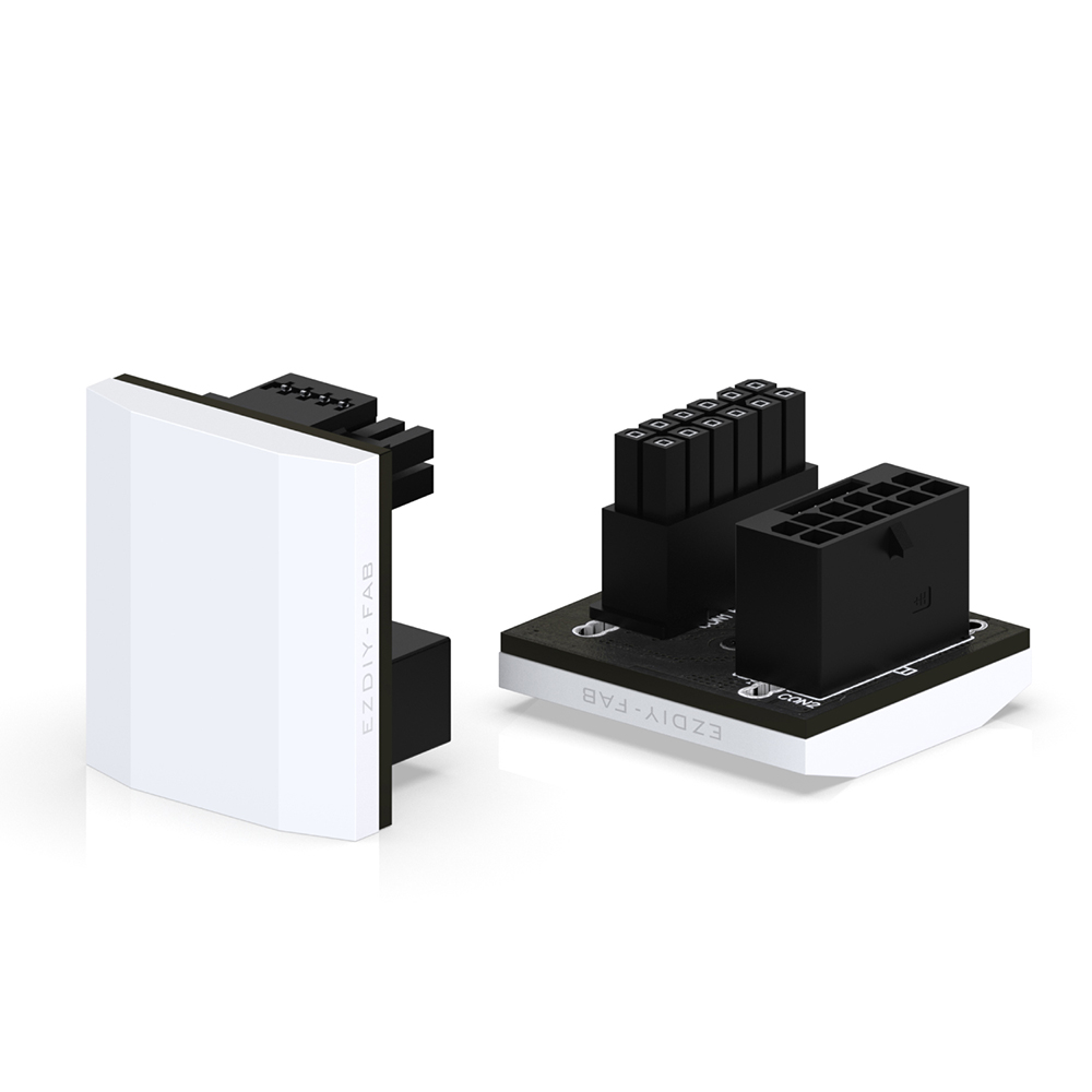 EZDIY-FAB 12V-2x6 180도 알루미늄 THIN 어댑터 화이트 STD - 메인 이미지