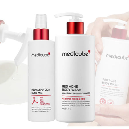 메디큐브 바디워시+바디미스트 구성 등드름 가드름 포근한 비누향