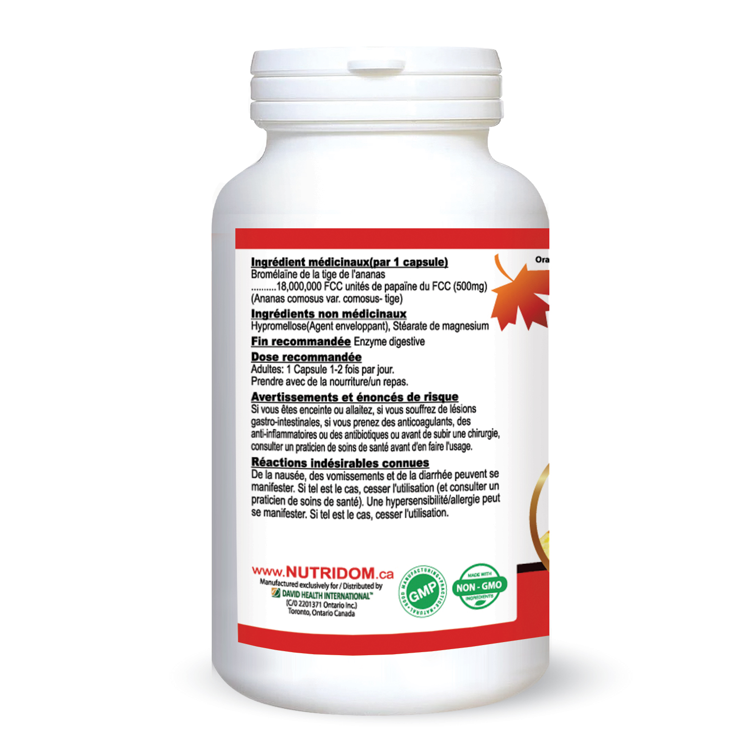 뉴트리돔 브로멜라인 2400GDU 500mg 브로멜라닌 파파인효소 60정, 3개 이미지 8