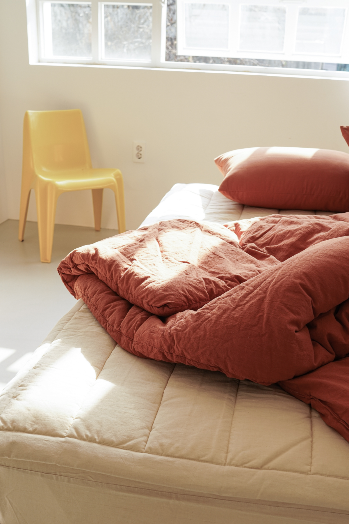 무봉제 오가닉 광목 순면 차렵이불 브릭, SS(슈퍼싱글)