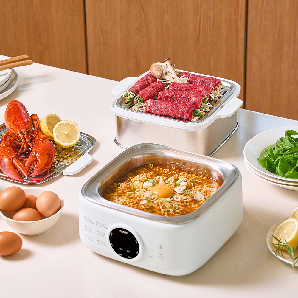 휴빅 스텐 전기 찜기 이유식 계란 고구마 삶는기계 만두 호빵 야채 스팀 찜기 대용량