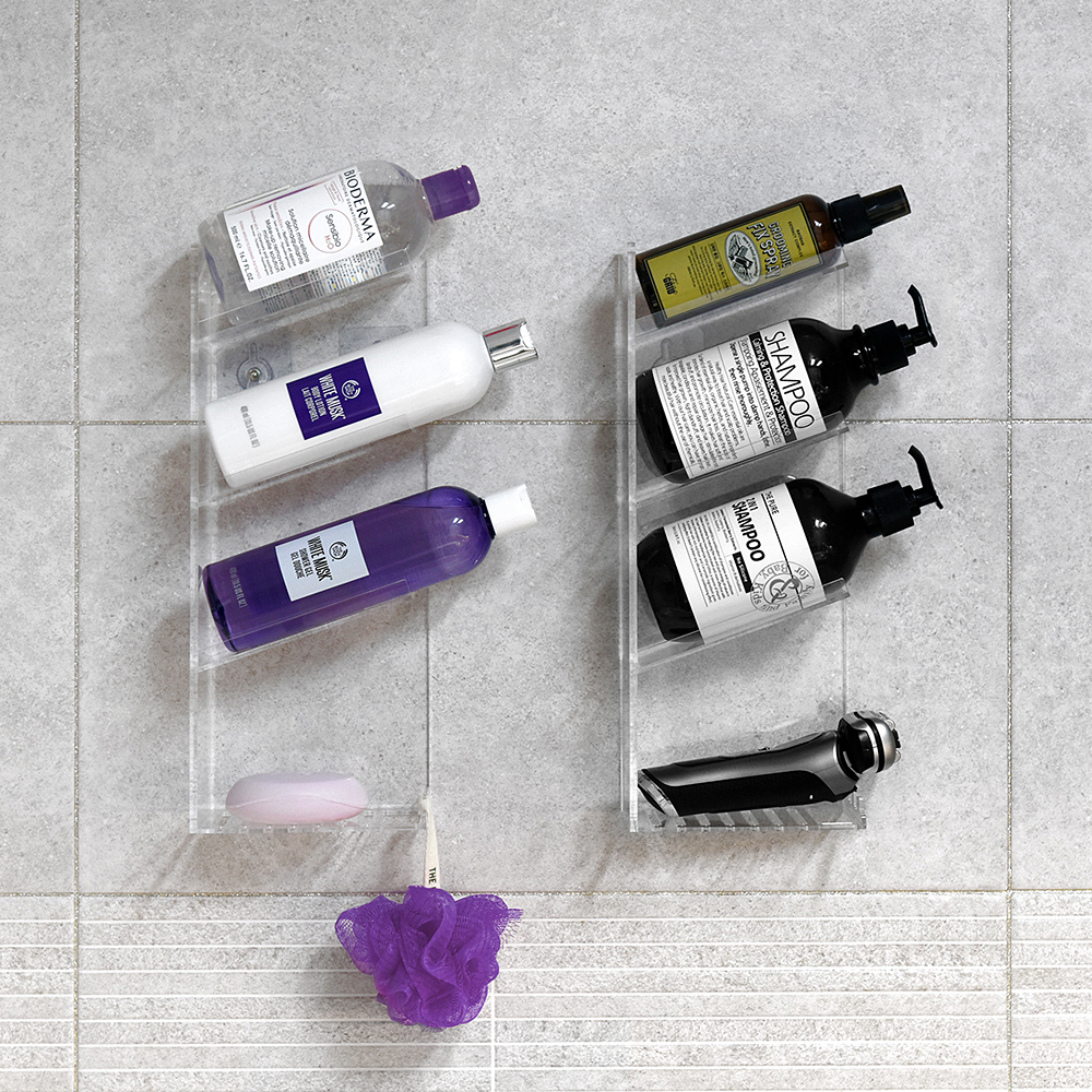 노바리빙 아크릴 욕실 선반 수납장 화장실 수납함 욕실장 무타공