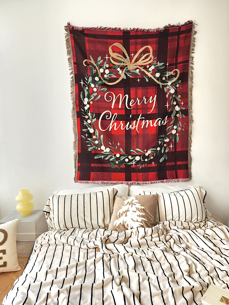 블랑쉬 merry christmas 빈티지 블랭킷 메리크리스마스 빈티지 담요 상세 이미지 28