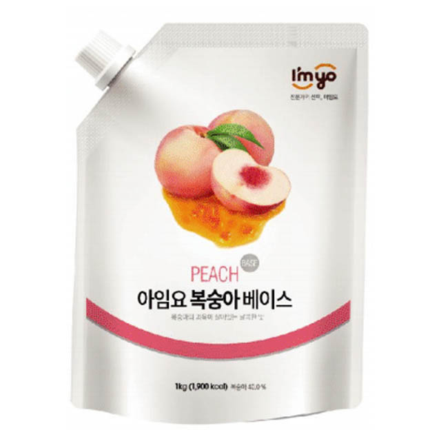 아임요 복숭아베이스 리플잼 1kg 복숭아스무디 에이드 베이커리재료 - 상품 이미지