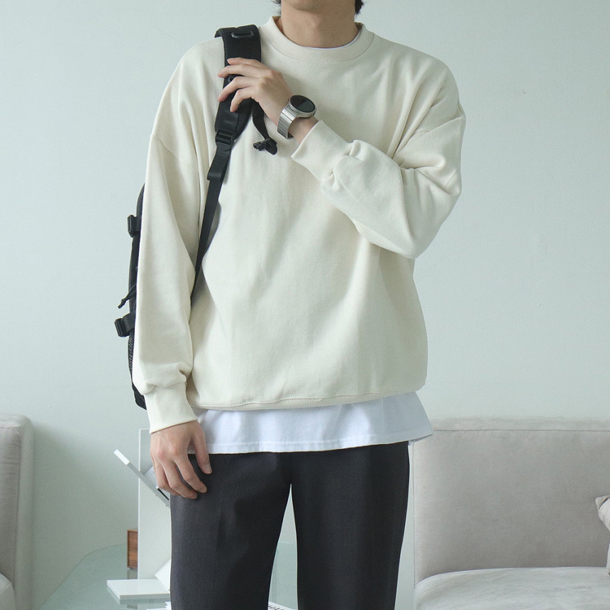10컬러 특양면 오버핏 맨투맨
