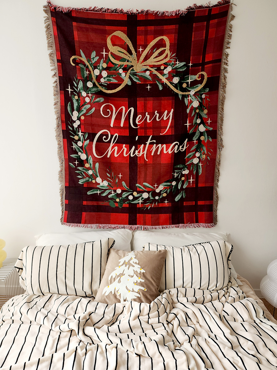 블랑쉬 merry christmas 빈티지 블랭킷 메리크리스마스 빈티지 담요 상세 이미지 24
