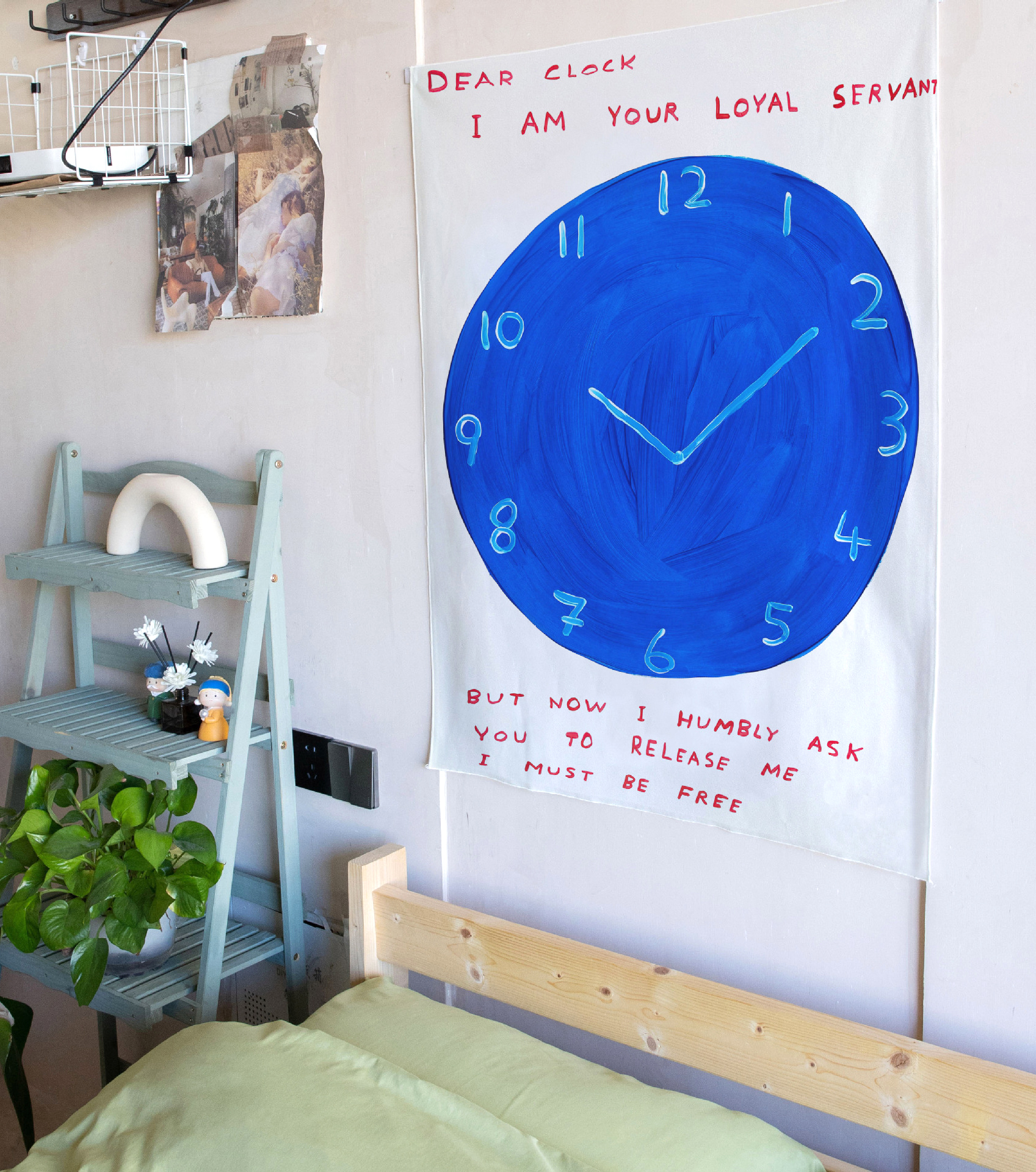 블랑쉬 시계 패브릭 포스터70x100