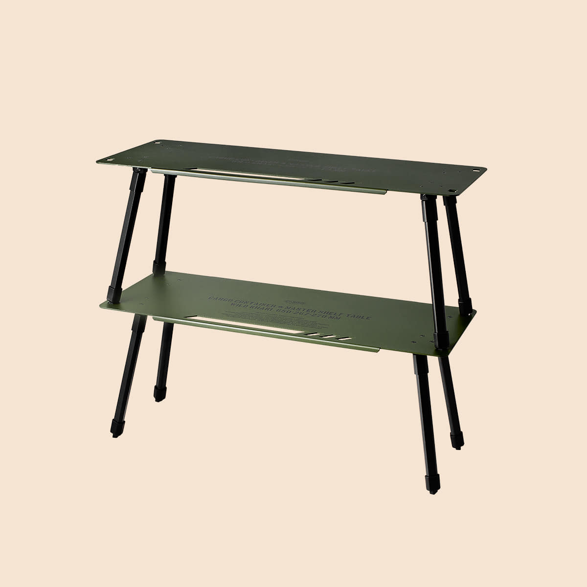 카고컨테이너 마스터 쉘프 테이블 캠핑 차박 선반 좌식 사이드 보조 2단