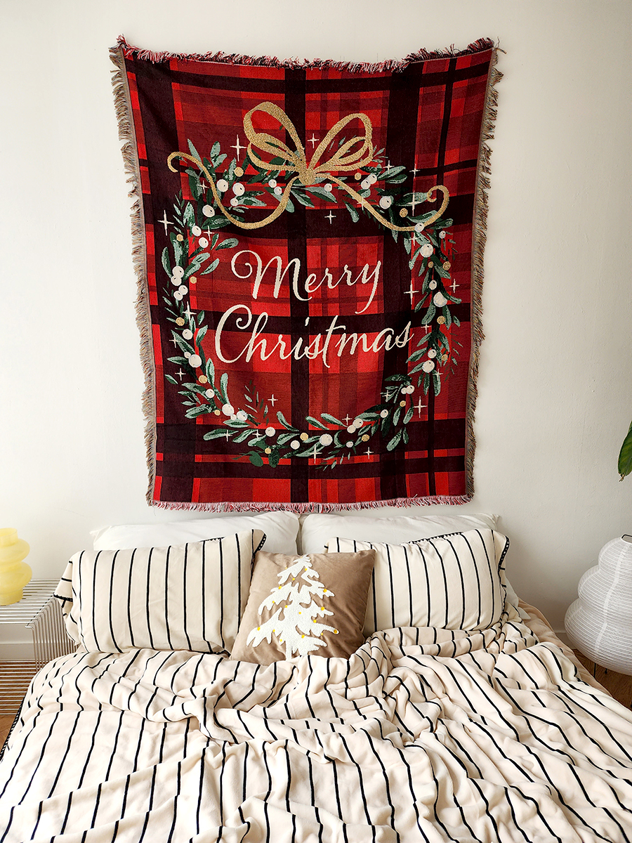 블랑쉬 merry christmas 빈티지 블랭킷 메리크리스마스 빈티지 담요 상세 이미지 30