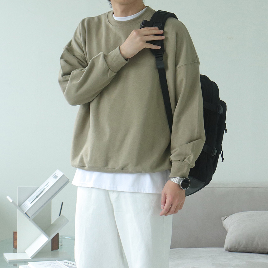 10컬러 특양면 오버핏 맨투맨