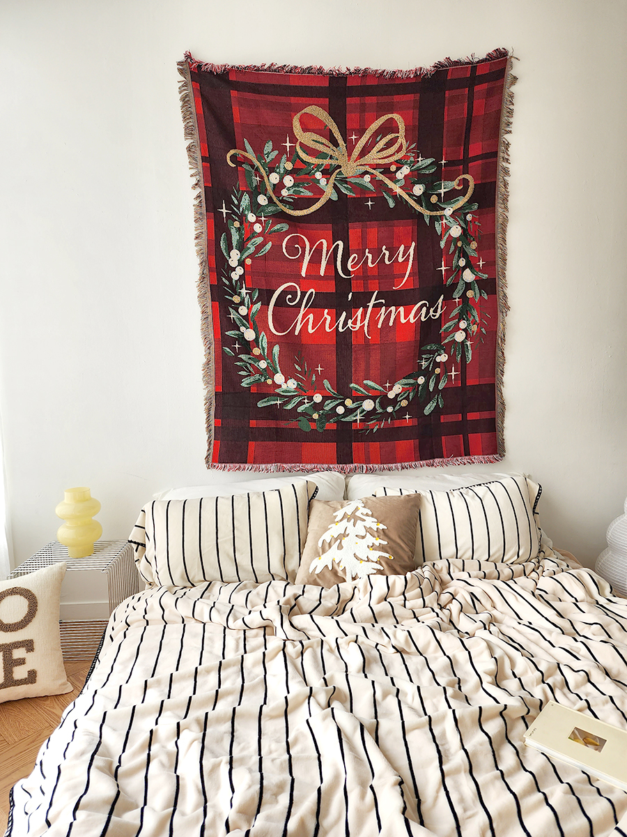블랑쉬 merry christmas 빈티지 블랭킷 메리크리스마스 빈티지 담요 상세 이미지 20