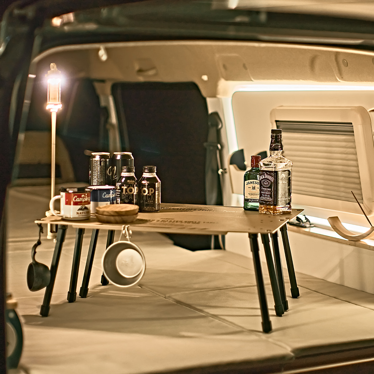 카고컨테이너 마스터 쉘프 테이블 캠핑 차박 선반 좌식 사이드 보조 2단